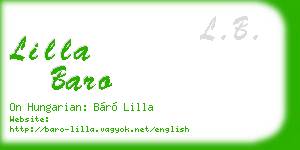 lilla baro business card
